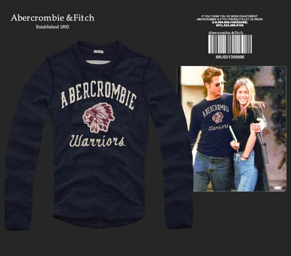 Abercrombie Fitch Hombres De Cuello Redondo Con Gente Fotos Largo Remera AF6002